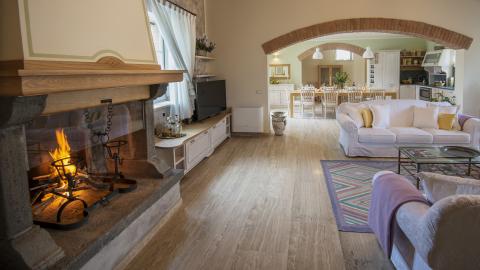 Woongedeelte van het vakantiehuis.