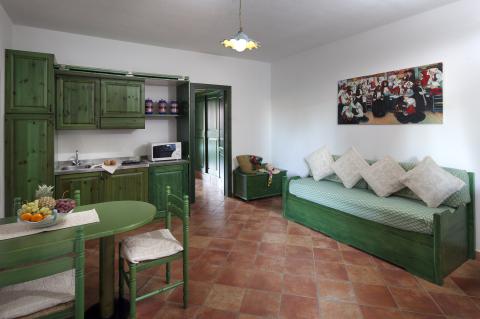 Voorbeeld woonkamer van de appartementen.