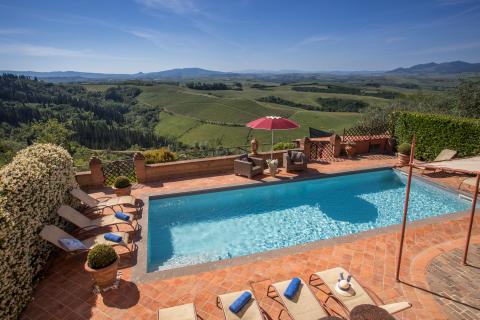 Luxe vakantievilla met airco bij Volterra