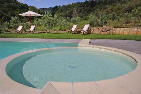 Naar Toscane met kids: zwembad met kinderbad