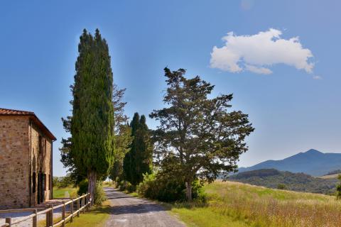 Villa omgeven door de heuvels van deze Etruskische kuststreek.