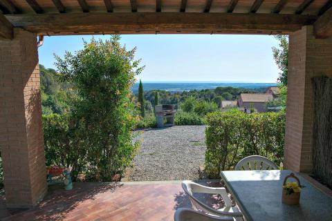 Appartement met uitzicht, strandvakantie Toscane