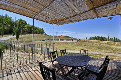 Schaduw terras vakantiehuis Siena