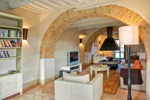 Luxe villa zwembad, tennisbaan, bij Siena  Toscane