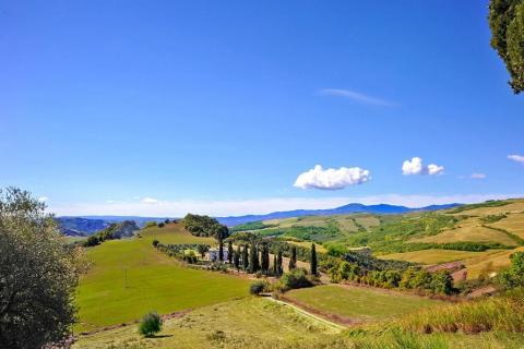 Luxe villa zwembad, tennisbaan, bij Siena  Toscane