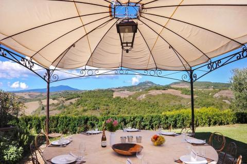 Luxe villa zwembad, tennisbaan, bij Siena  Toscane