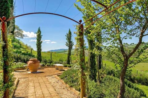 Luxe villa zwembad, tennisbaan, bij Siena  Toscane