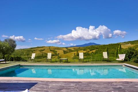 Luxe villa zwembad, tennisbaan, bij Siena  Toscane