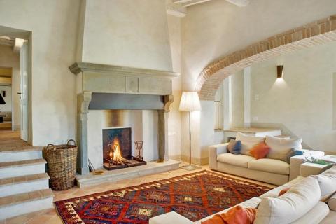 Luxe villa zwembad, tennisbaan, bij Siena  Toscane