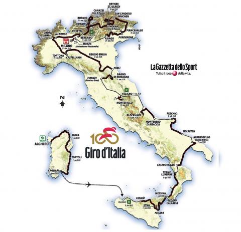 Giro d’ Italia doet Sardinië aan!