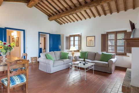 Mooi landgoed met appartementen Crete Senesi, Toscane |