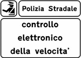 Italie verkeersbord voor flitscontrole