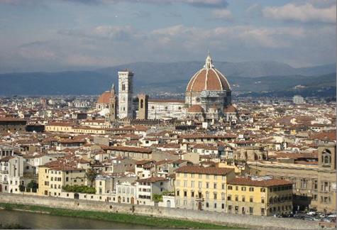Florence in Toscane - overzicht met koepel