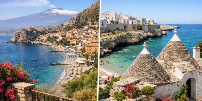 Choose between a stay in Sicily or Puglia?